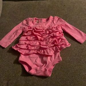 Koala baby pink ruffled onesie